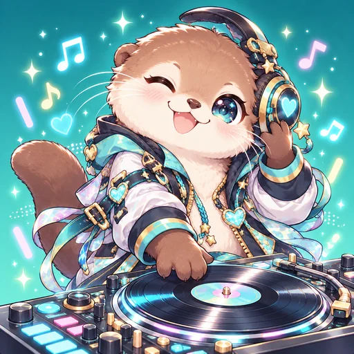 DJ（カワウソ）のキャラクター