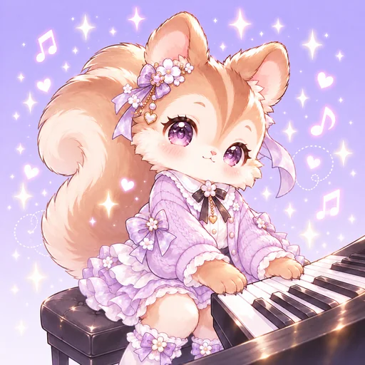 ピアニスト（リス）のキャラクター